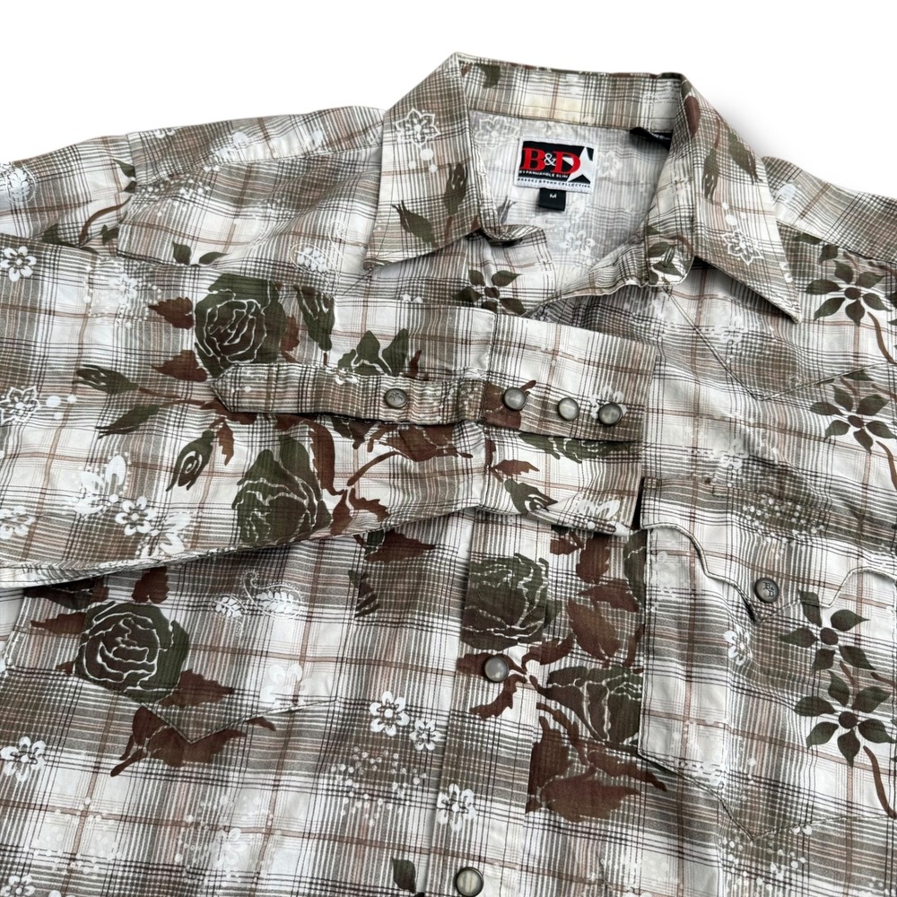 BD by Panhandle Slim Men's M Pearl‎ Snap Front Long Sleeve Western Shirt V6S7380